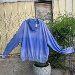 MNML Vintage Henley Crewneck Light Blue NWT